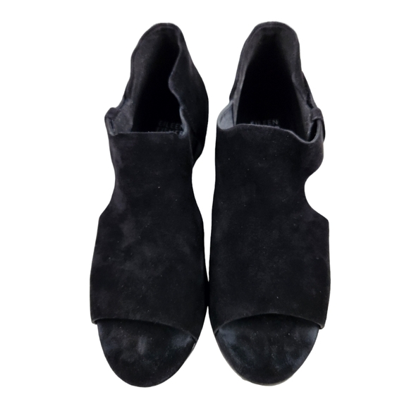 Eileen Fisher Iris Black Suede Leather Chunky Heel Ankle Bootie Women's Size 7.5 - Picture 10 of 13